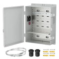Joinfworld Vented Outdoor Enclosure Box 18.1x12.6x6.4 White | ABS Weatherproof by Joinfworld