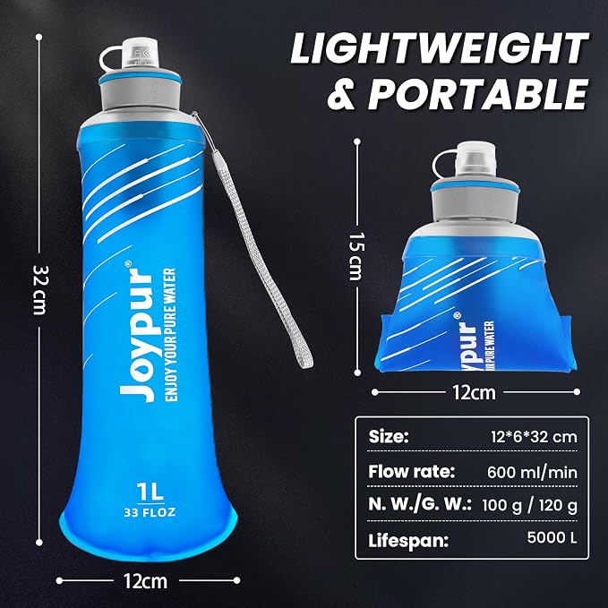 Collapsible Squeeze Water Filter Bottle - 1000ml - Image 8