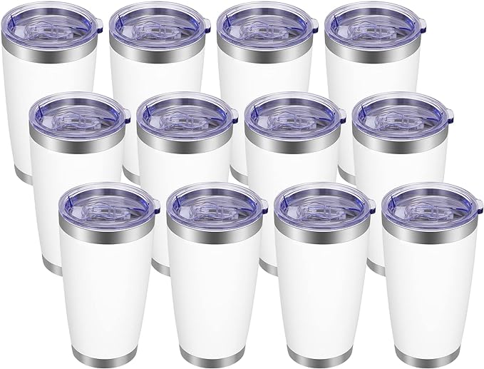 VEGOND 20oz Tumbler with Lid and Straw Stainless Steel Tumbler Cup Bulk Vacuum by VEGOND