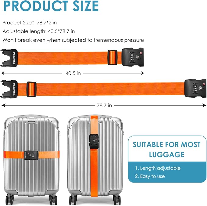 Travel Inspira Luggage Straps for Suitcases - Image 7