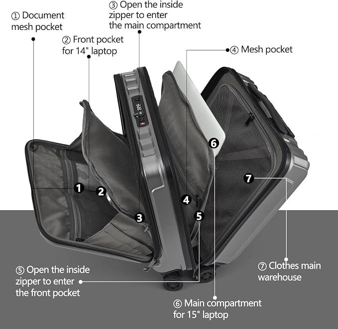 TydeCkare 16" Carry on Luggage - Image 2