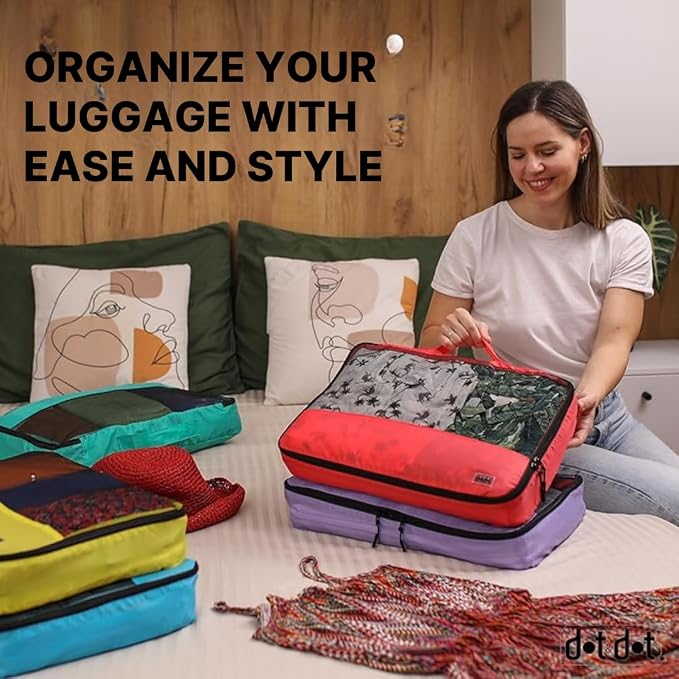 5pc Purple Large Packing Cubes for Suitcases - Image 8