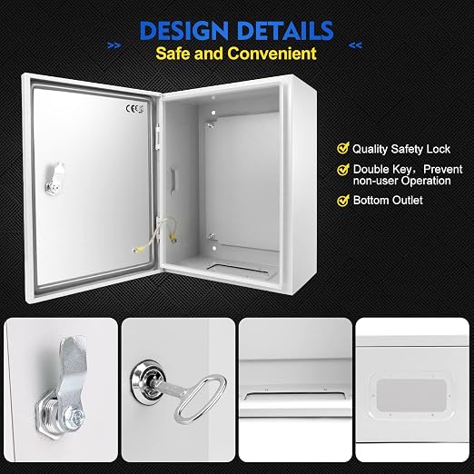 TOCRETOARE Outdoor Electrical Junction Box, Wall Mounted IP66 Waterproof & - Image 5