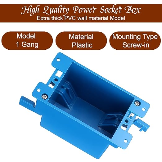 8 Pack Electrical Outlet Box Single Gang PVC Electrical Boxes 1-Gang Old Work - Image 7