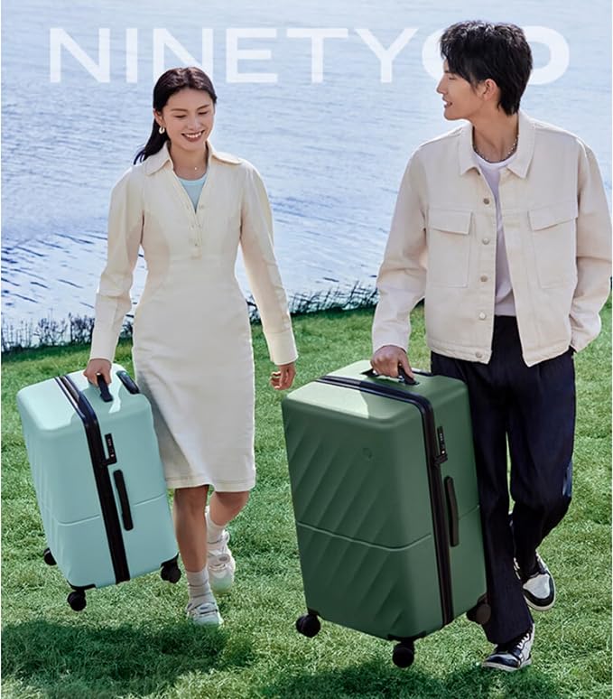 NINETYGO Trunk Luggage 26 Inch, Medium Checked Luggage - Image 8