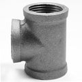 Black Cast Iron Tee Fitting 3/4" Female Thread, 3 Way Industrial Pipe Connector by SNGSPKPipeFittings
