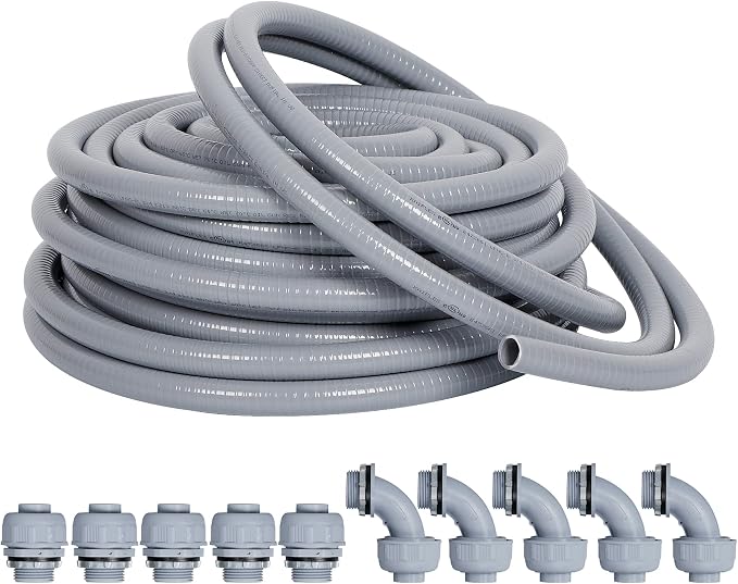Liquid-Tight Conduit Kit 1/2inch 25ft w/UL Certification | Flexible Non by Neorexon