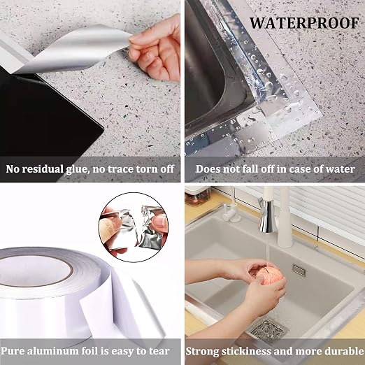 2PCS Premium Aluminum Foil Duct Tape, High Temperature Heavy Duty Insulation - Image 6
