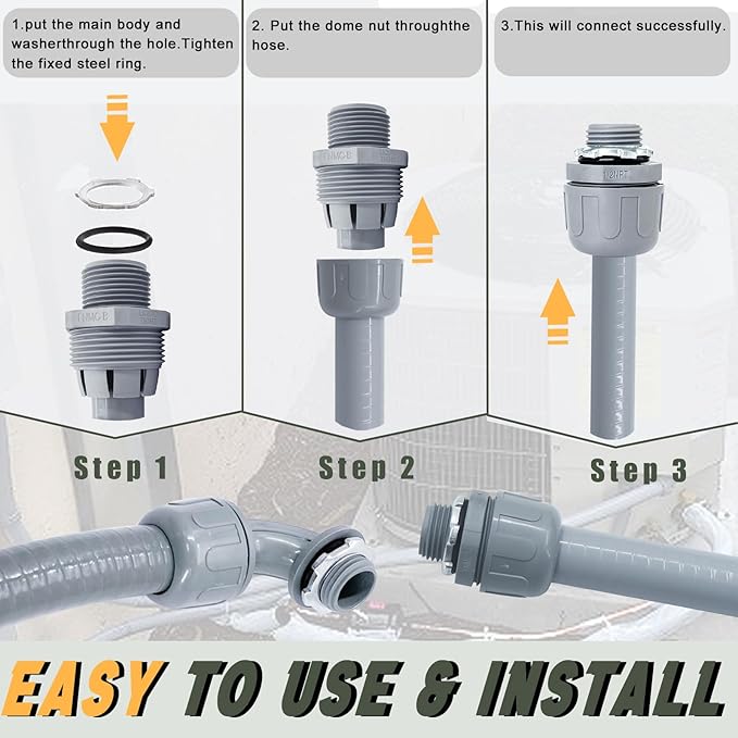 1 Inch 50 FT Non Metallic Liquid-Tight Conduit and Connector Kit - Image 5
