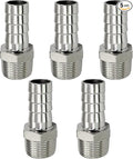 Stainless Steel Hose Barb Fitting 3/4" Hose Barb to 3/4" NPT Male Thread by Fitvell