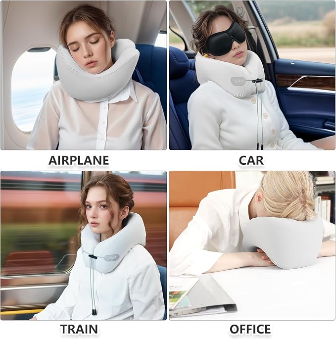 Travel Pillow, Neck Pillow Airplane, Plane Pillow Memory Foam Travel Neck Pillow - Image 7