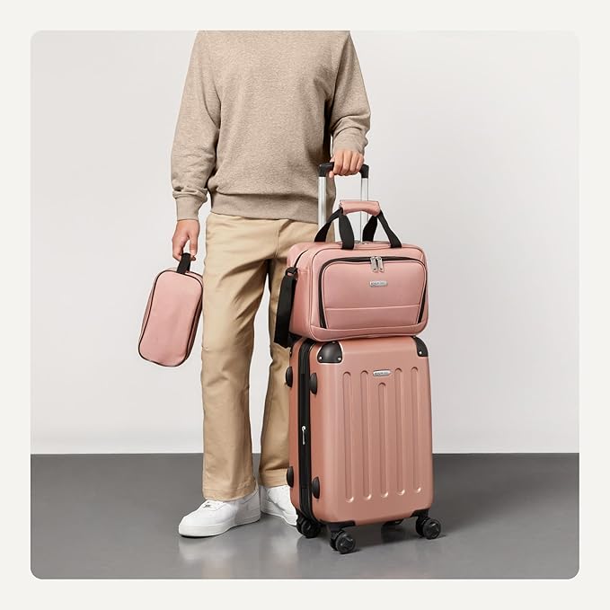 Amazon Basics 3-Piece Luggage Set, Including One Carry-On Luggage, One 15-inch - Image 3