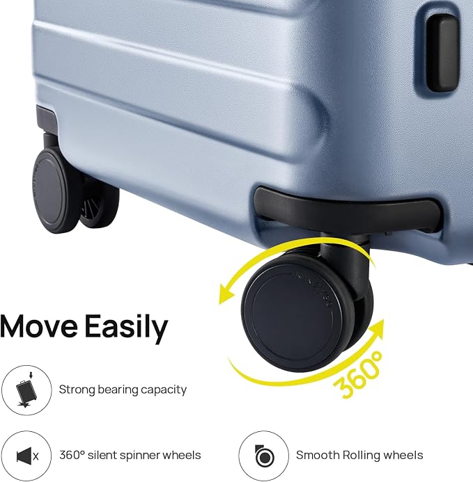 NINETYGO Medium Checked Luggage 24 Inch, Checking In Luggage - Image 8