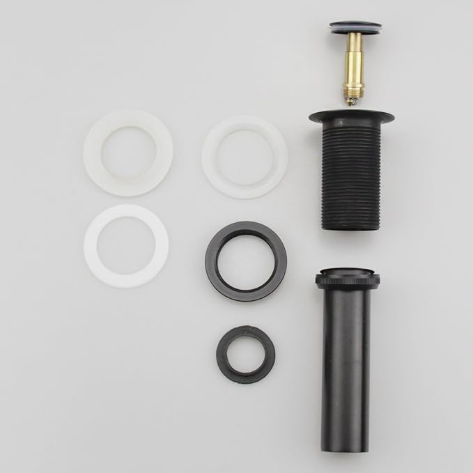 Bathroom Sink Pop Up Drain Without Overflow, Small Cap, Matte Black - Image 3