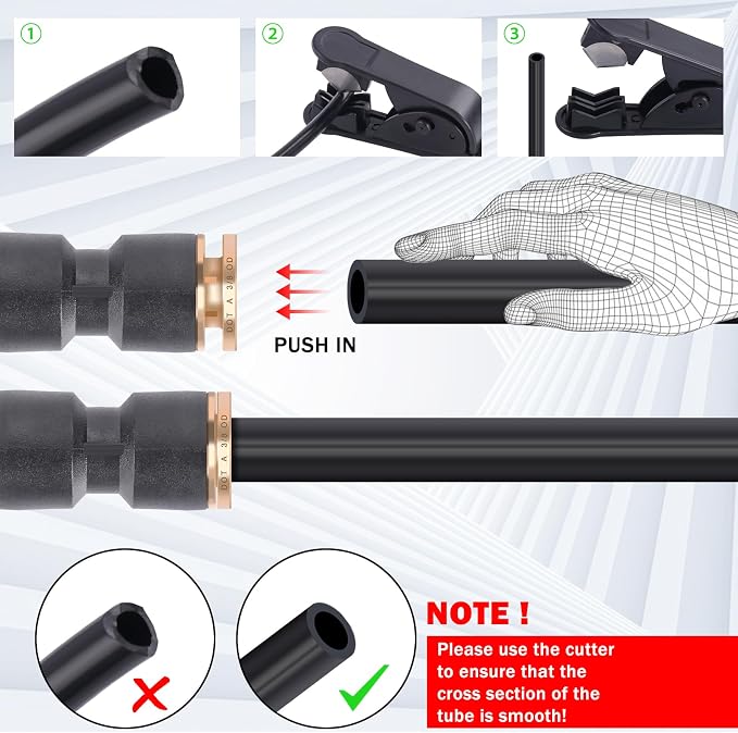 CheeMuii 31 PCS DOT Air Line Fittings Kit 1/4 3/8 Quick Connect Air Fitting | - Image 6