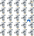 25-Pack Angle Stop Valve, Water Shut Off Valve 1/2" x 3/8" Comp | 1/4 Turn by SUNGATOR