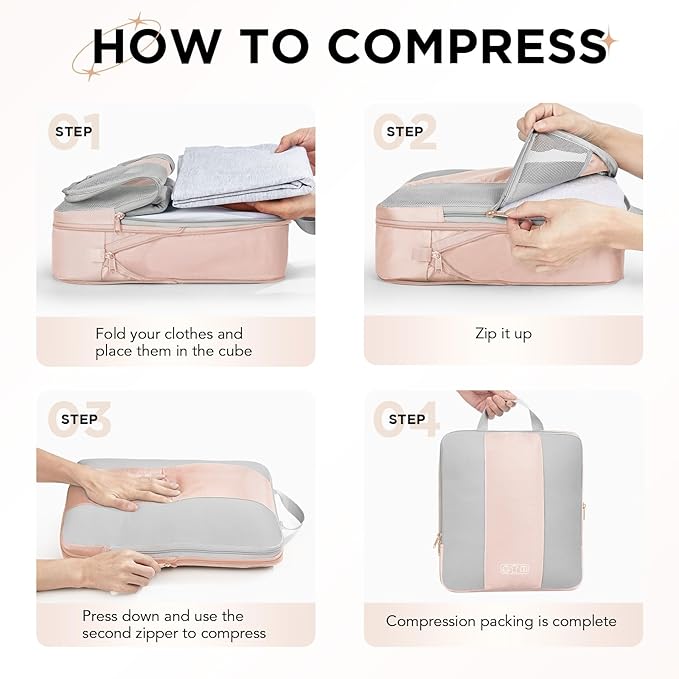 10 Set Compression Packing Cubes - Image 3