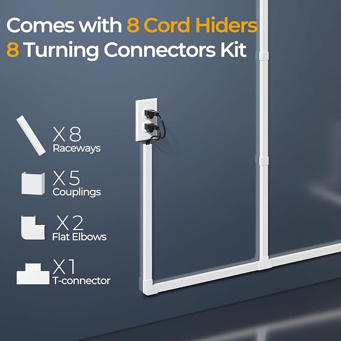 Cord Hider Kit, 113.4in Cord Covers - Image 5