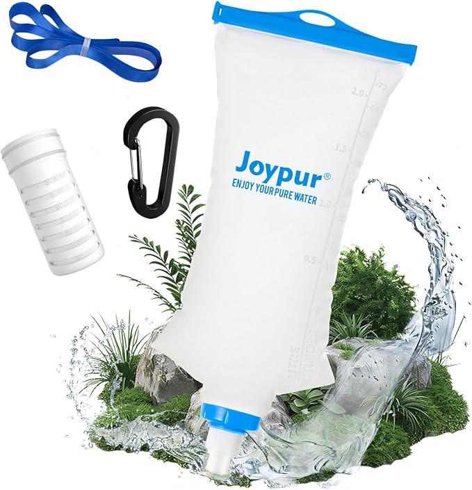 Gravity Water Filter Camping, Survival Water Filtration System, Portable Water by Joypur