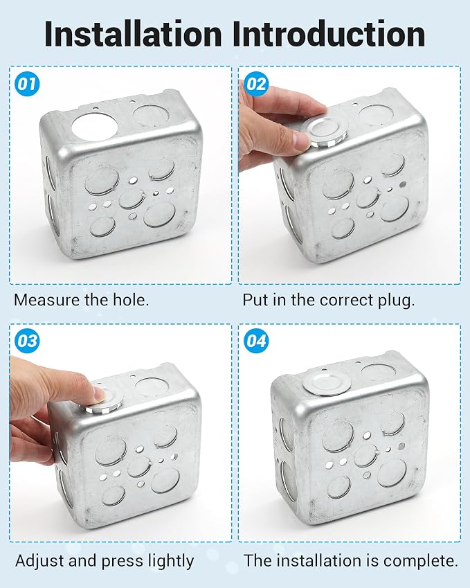 12 Pcs 3/4 Inch Knockout Plugs for Electrical Box Conduit Openings | Knockout - Image 4