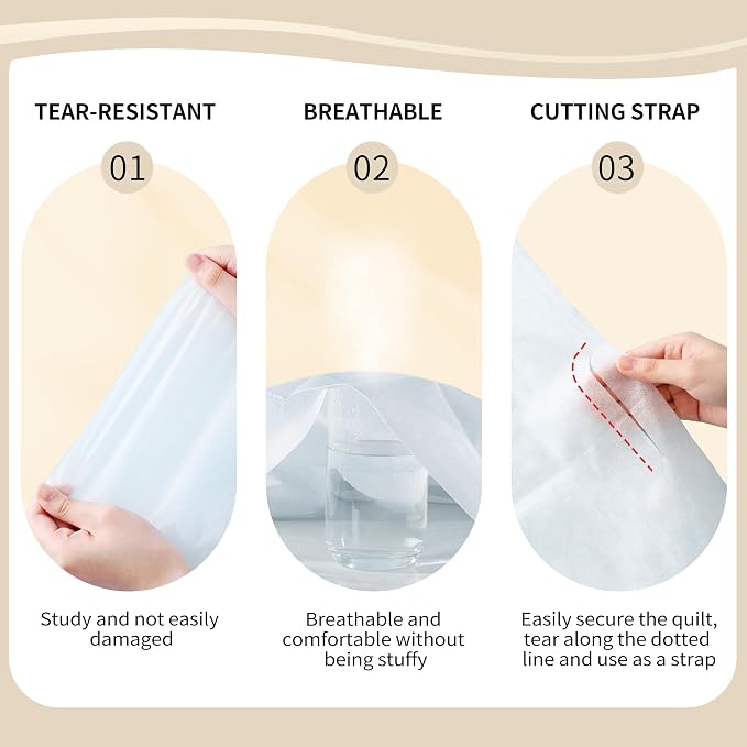 YOUNGTIME Disposable Bed Sheets, Quilt Cover and Pillow case Set - Image 3