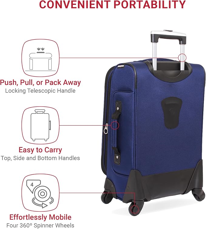 SwissGear Sion Softside Expandable Luggage – Carry-On Suitcase - Image 2
