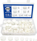 250 PCS 8 Sizes Nylon Plastic Hole Plugs, 1 Inch Round Hole, Flush Type Panel by BOPOREAE