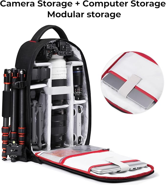 K&F CONCEPT Camera Backpack for Photographers Large Waterproof Photography - Image 3