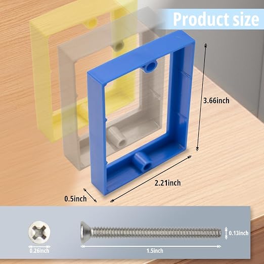 Single Gang Outlet Box Extender 1/2 Inch, 10 Pack, simplifies installation and - Image 2