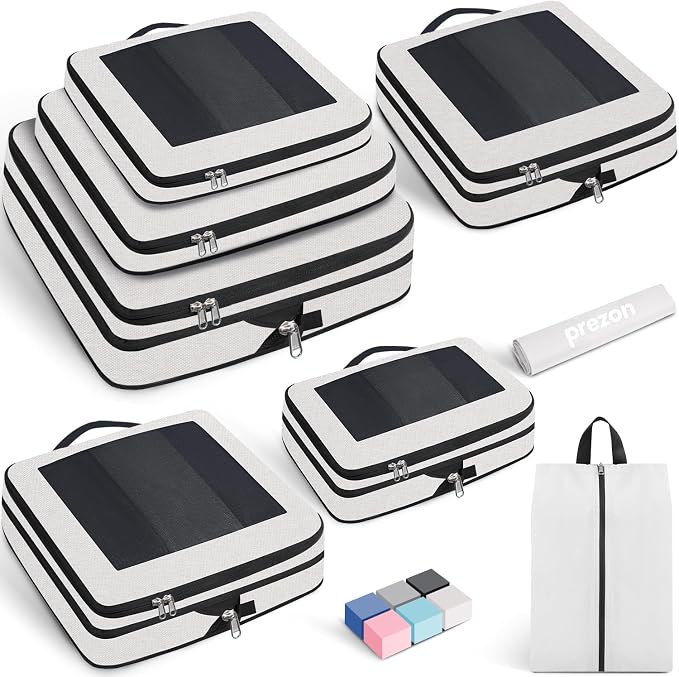 8 Set/6 Set/4 Set Compression Packing Cubes by PREZON