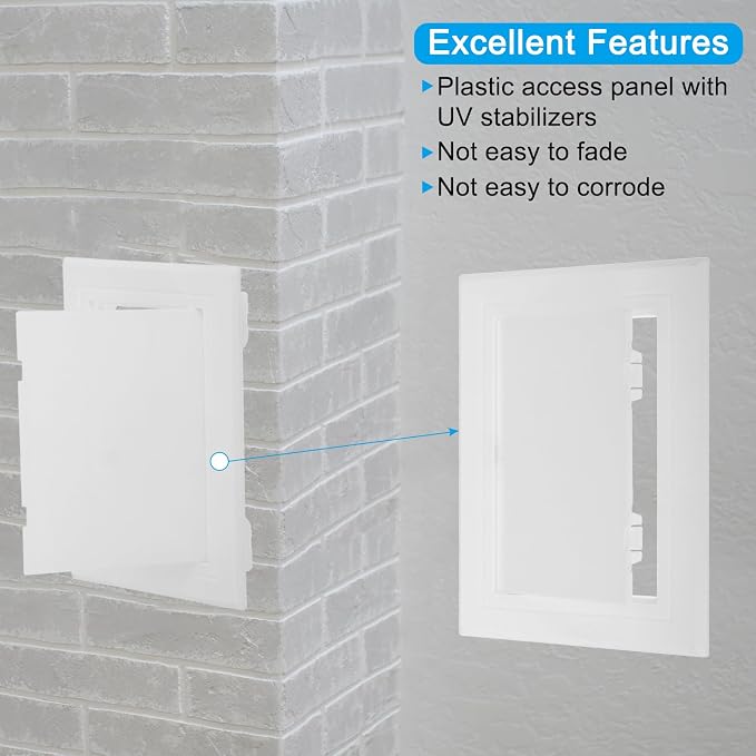 PATIKIL 12x8 inch Removable Hinged Access Panel, ABS Plumbing Access Doors Easy - Image 3
