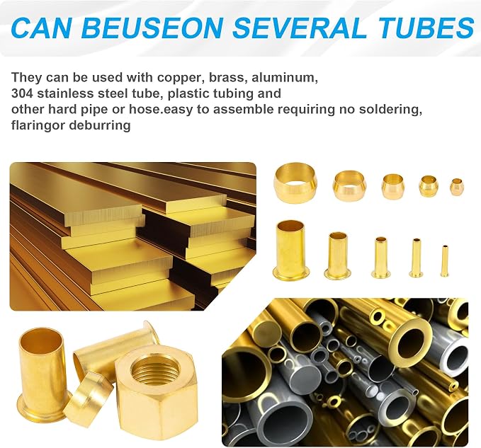 140PCS 1/4 Inch Compression Fittings Assortment kit- 60 Brass Compression - Image 4