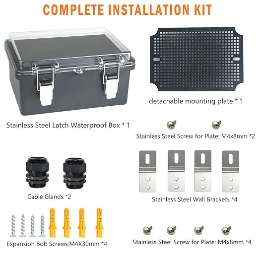 Electrical Junction Box, IP67 Waterproof Outdoor Box ABS Plastic Enclosure - Image 7