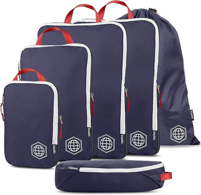 Extra Large Compression Packing Cube 6 Piece Set by TRIPPEDTravelGear