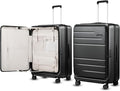 LUGGEX Checked Suitcase with Spinner Wheels, FLO5 Expandable Polycarbonate Hard by LuggeXLUGGAGE