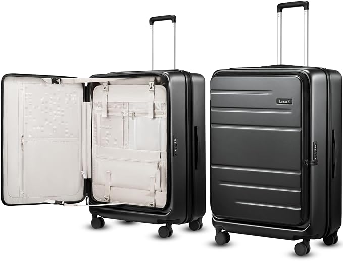 LUGGEX Checked Suitcase with Spinner Wheels, FLO5 Expandable Polycarbonate Hard by LuggeXLUGGAGE