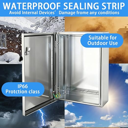 Electrical Enclosure 24x24x12, 304 Stainless Steel Enclosure IP66 Waterproof - Image 7