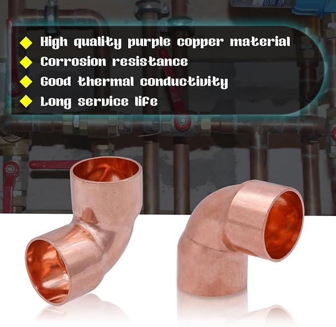 5/8" Copper Elbow，90 Degree Copper Fitting Welding Joint - Image 4