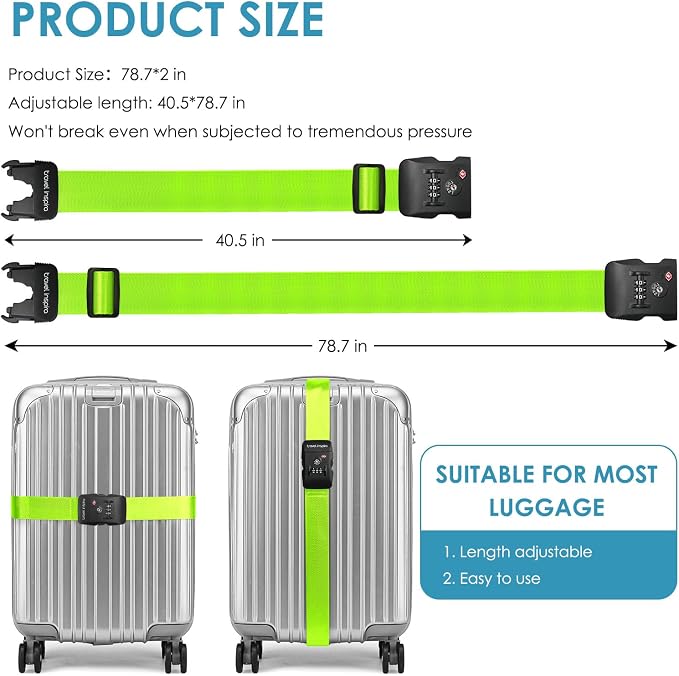 Travel Inspira Luggage Straps for Suitcases - Image 6