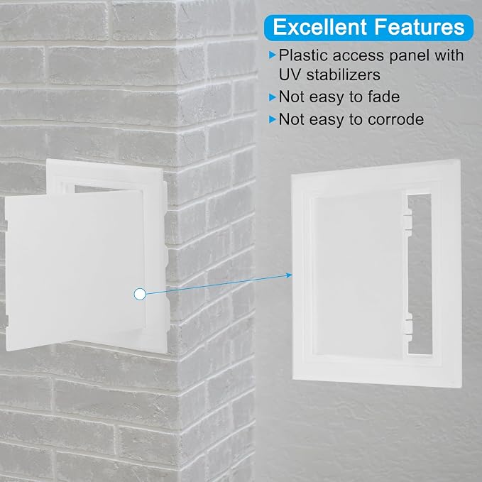 PATIKIL 7x7 inch Removable Hinged Access Panel, ABS Plumbing Access Doors Easy - Image 3