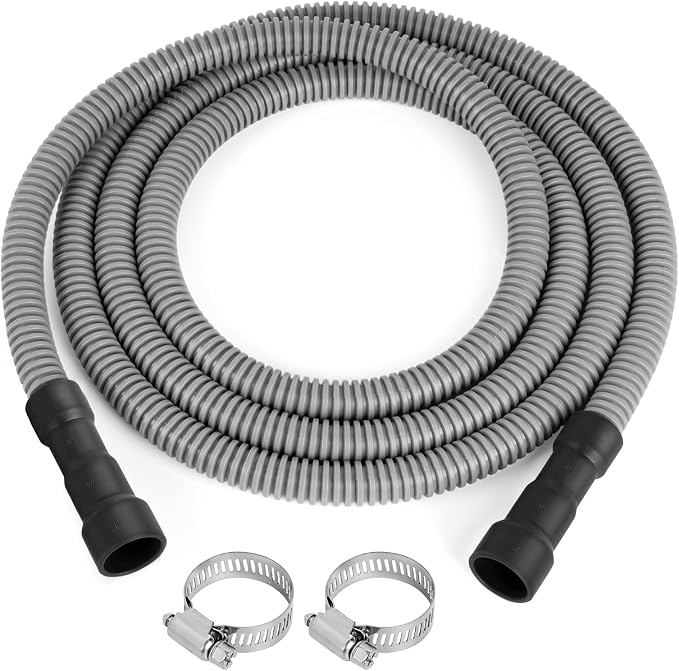 10FT Dishwasher Drain Hose, Flexible Corrugated Dishwasher Hose Replacement by KAINGA