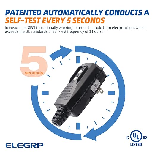ELEGRP G1215PA2 G20PASR Patented Auto-Monitoring GFCI Replacement Plug Assembly - Image 2