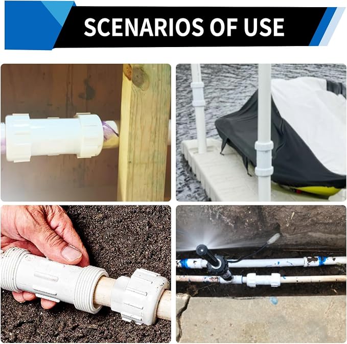 DONWARE 3-Pack 3/4-inch PVC Compression Coupling Cople de Compresión PVC | Pipe - Image 7