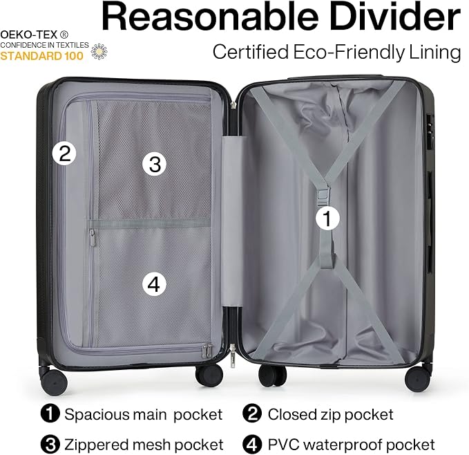 Hanke Luggage Sets 3 piece Carry On Luggage - Image 5
