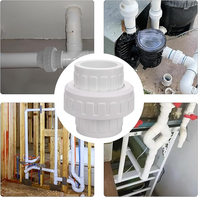 3/4" PVC Union Coupling Pipe Fitting PVC Adapter Schedule 40, EPDM O-Ring - Image 8