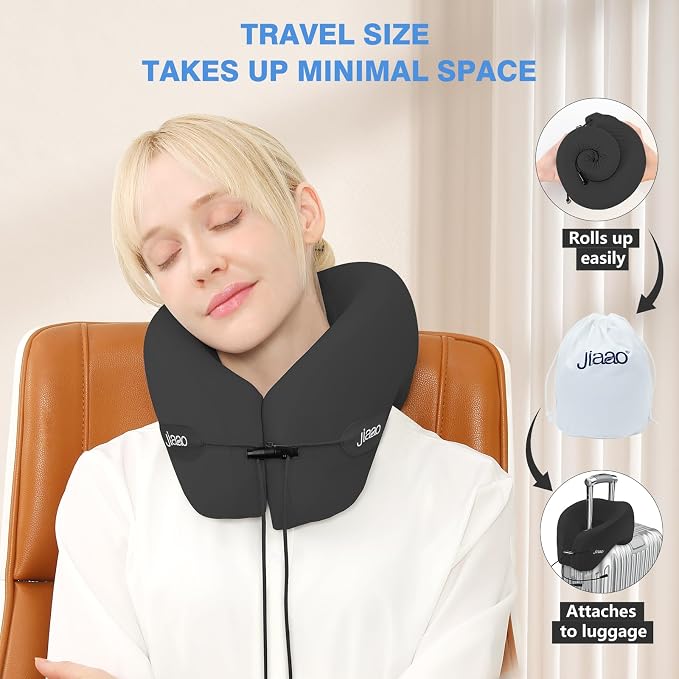 Travel Pillow, Neck Pillow Airplane, Plane Pillow Memory Foam Travel Neck Pillow - Image 6