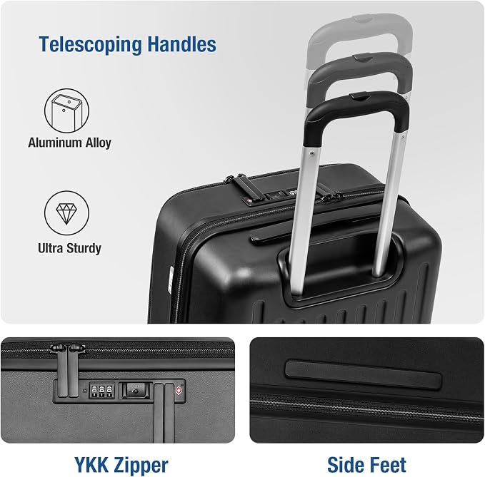 KYME Luggage Sets, 100% PC Suitcase - Image 4