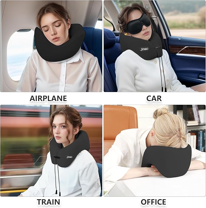 Travel Pillow, Neck Pillow Airplane, Plane Pillow Memory Foam Travel Neck Pillow - Image 7