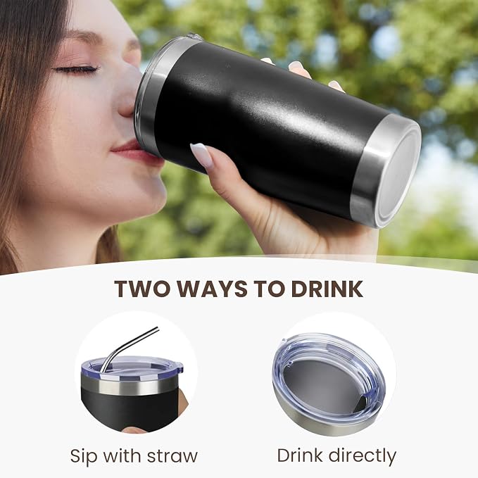 MEWAY 20oz Tumbler Cup Double Wall Vacuum Insulated Travel Mug Bulk, Stainless - Image 3