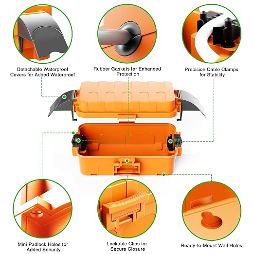 IP55 Small Outdoor Electrical Box Waterproof, Extension Cord Cover - Image 6
